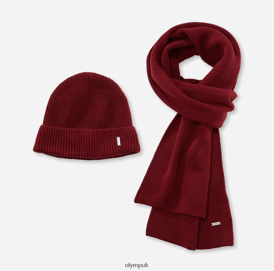 Accessories OLYMP Cap/Scarf Set Bordeaux NZ22L2664