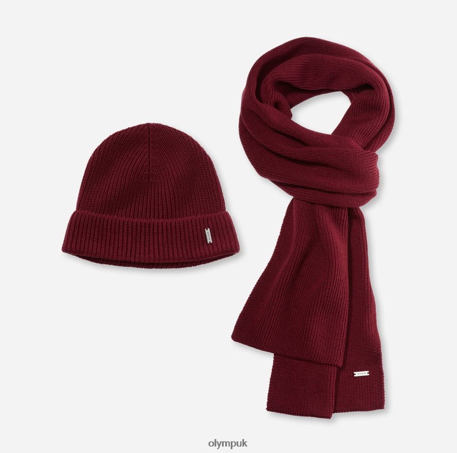 Accessories OLYMP Cap/Scarf Set Dark Red NZ22L2663