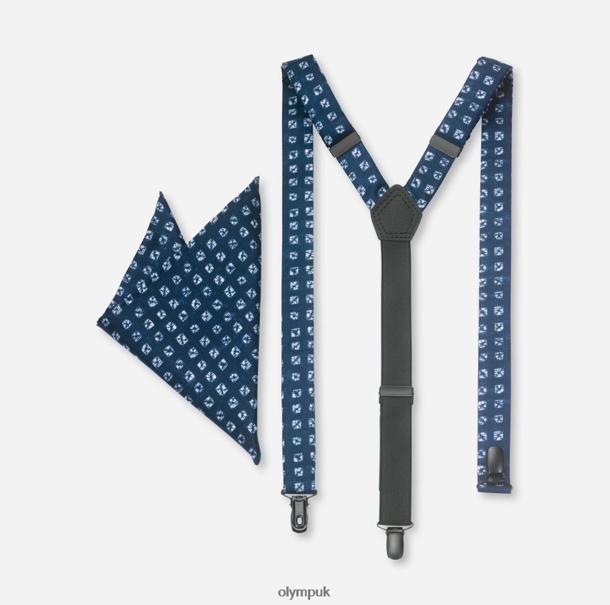 Accessories OLYMP Suspenders Set / Pocket Square Set Marine NZ22L2661