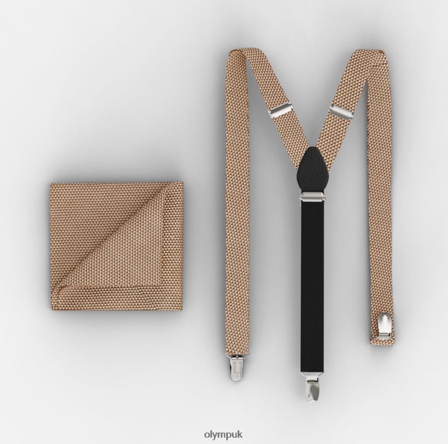 Accessories OLYMP Suspenders Set / Pocket Square Set Natural NZ22L2635