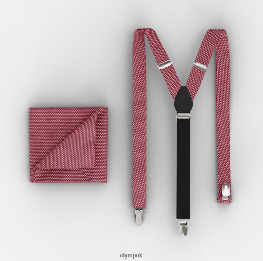 Accessories OLYMP Suspenders Set / Pocket Square Set Orange NZ22L2650