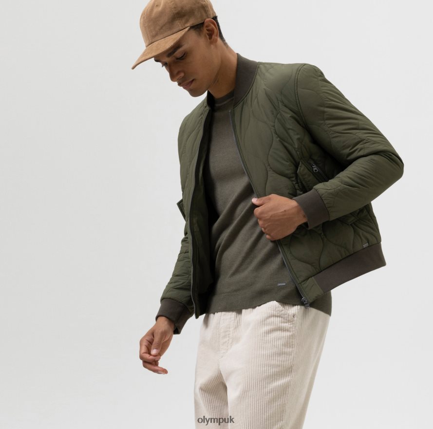 Clothing OLYMP Level Five Sweat Body Fit, Jacket, Olive NZ22L2192