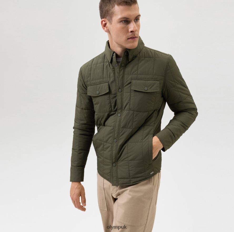 Clothing OLYMP Sweat Modern Fit, Jacket, Olive NZ22L2188