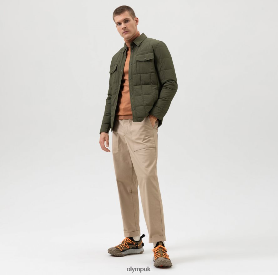 Clothing OLYMP Sweat Modern Fit, Jacket, Olive NZ22L2188