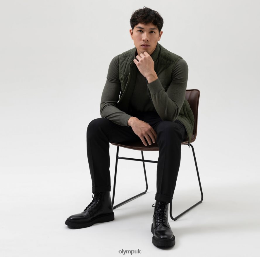 Clothing OLYMP Sweat Modern Fit, Vest, Olive NZ22L2189