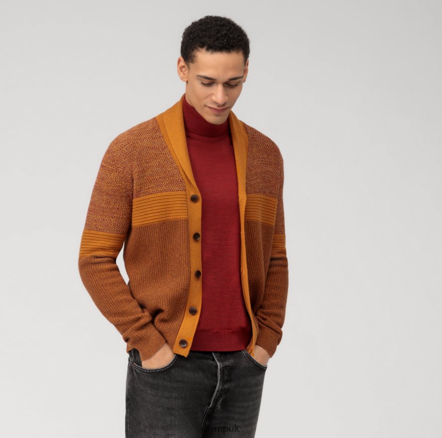 Clothing OLYMP Casual Knitwear Cardigan, Barolo NZ22L1939