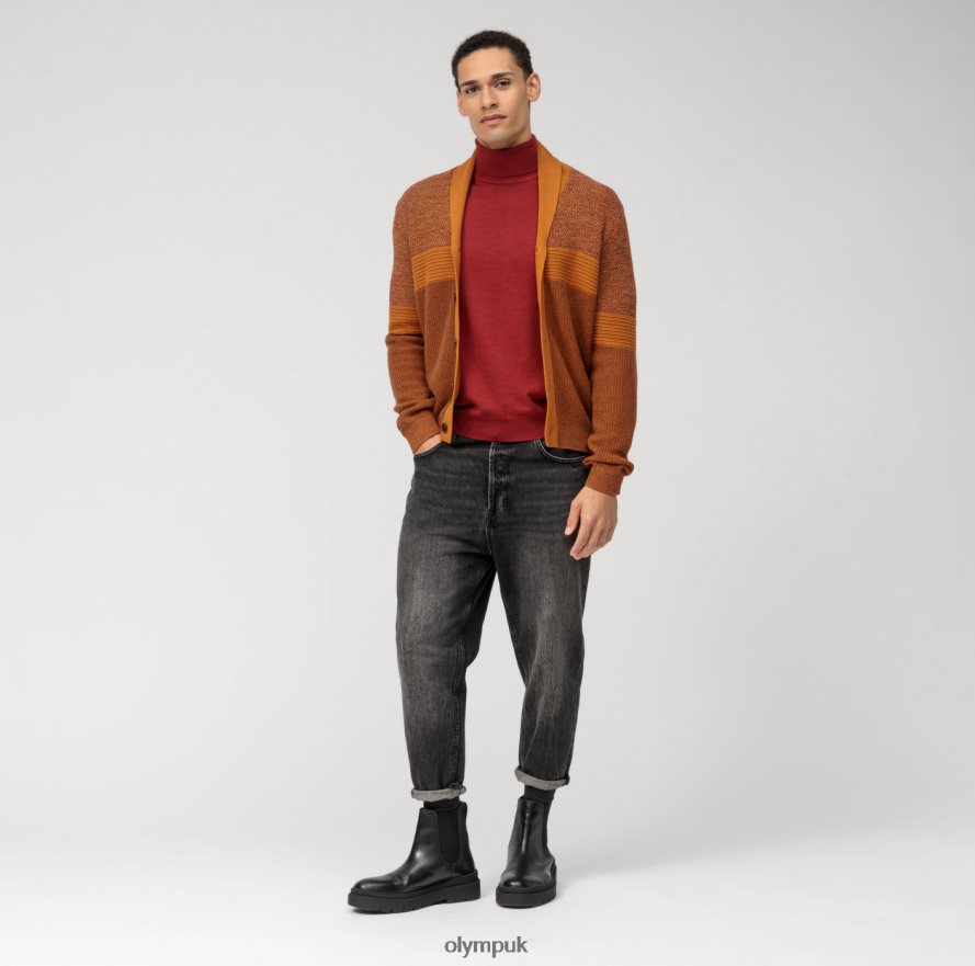 Clothing OLYMP Casual Knitwear Cardigan, Barolo NZ22L1939