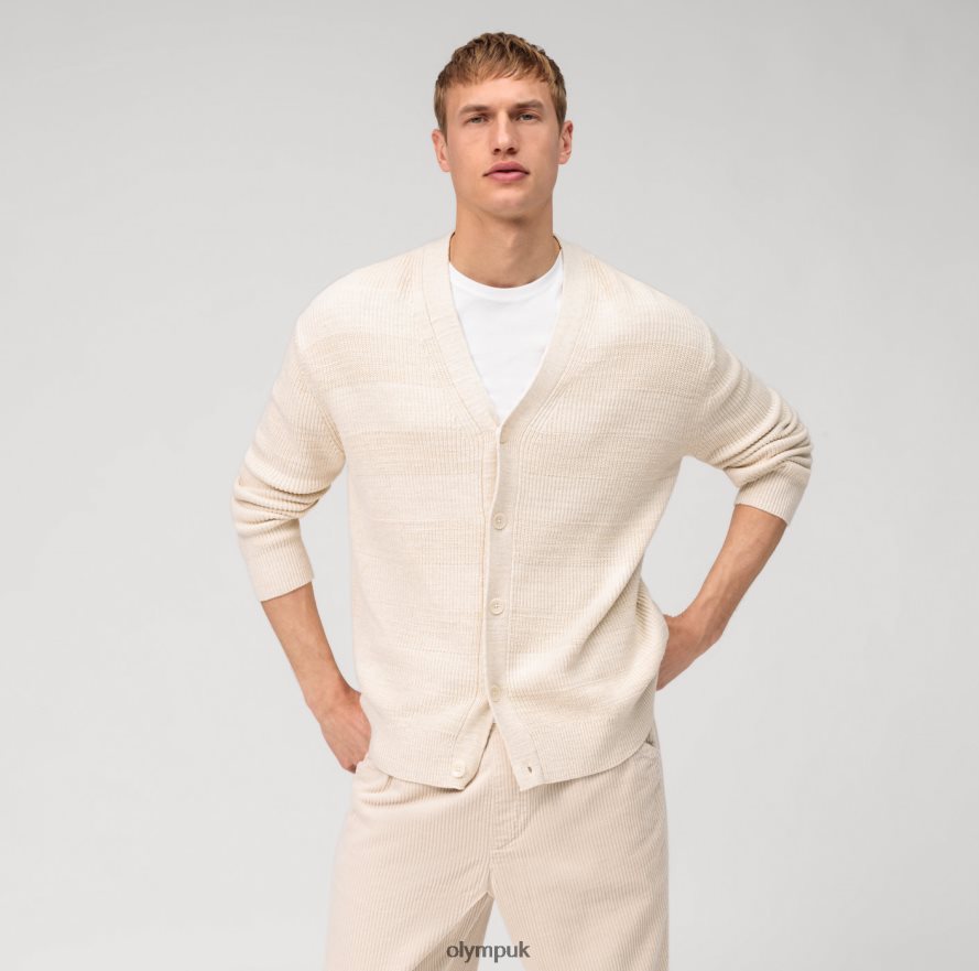 Clothing OLYMP Casual Knitwear Cardigan, Off White NZ22L1931