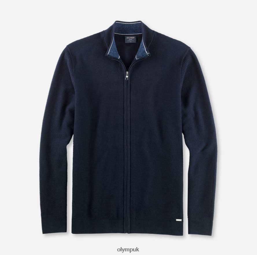 Clothing OLYMP Knitwear Modern Fit, Cardigan, Marine NZ22L1945