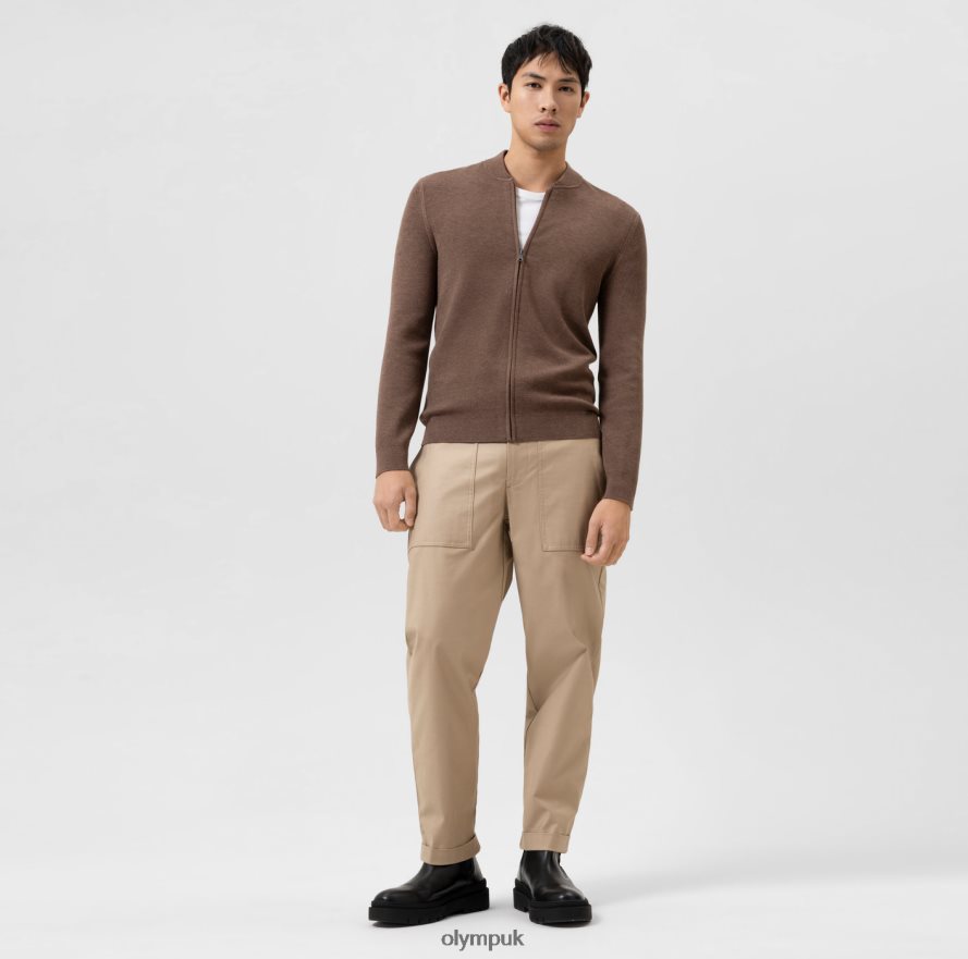 Clothing OLYMP Level Five Knitwear Body Fit, Cardigan, Brown NZ22L1938