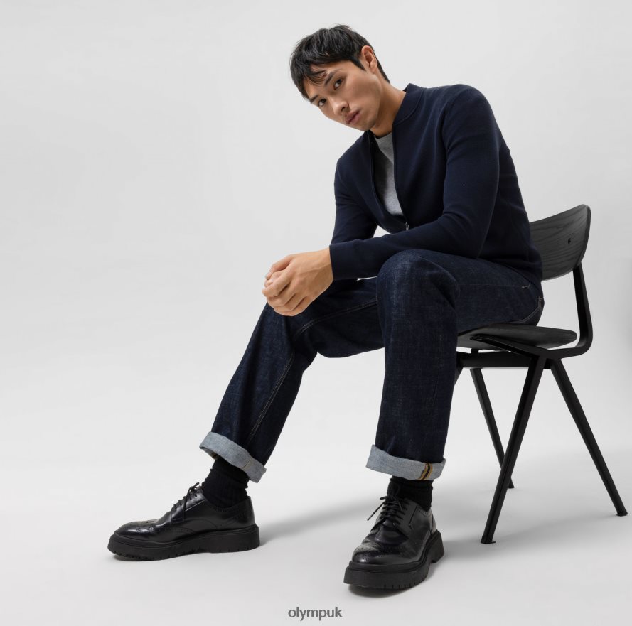 Clothing OLYMP Level Five Knitwear Body Fit, Cardigan, Marine NZ22L1942