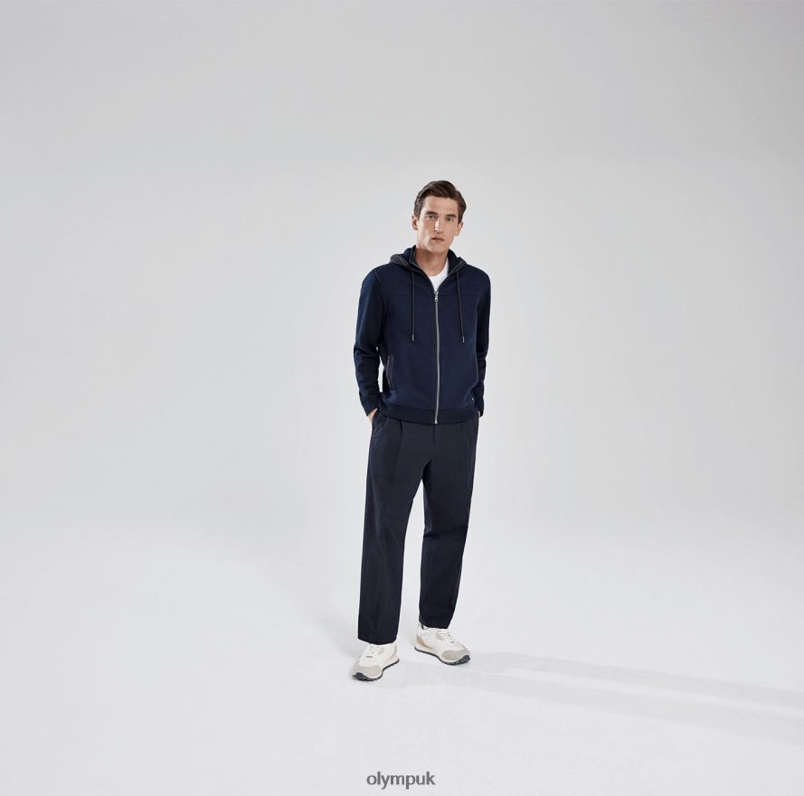 Clothing OLYMP Sweat Modern Fit, Sweat Jacket, Marine NZ22L1947