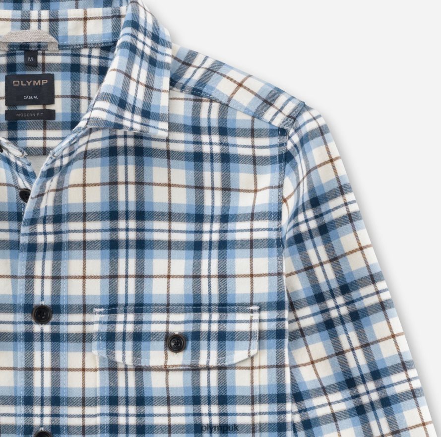 Clothing OLYMP Casual Overshirt, Casual Shirt, Kent, Bleu NZ22L1970