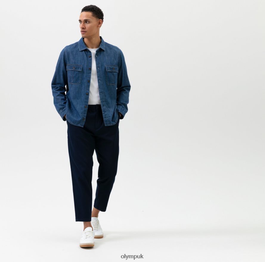 Clothing OLYMP Casual Overshirt, Casual Shirt, Kent, Indigo NZ22L1974
