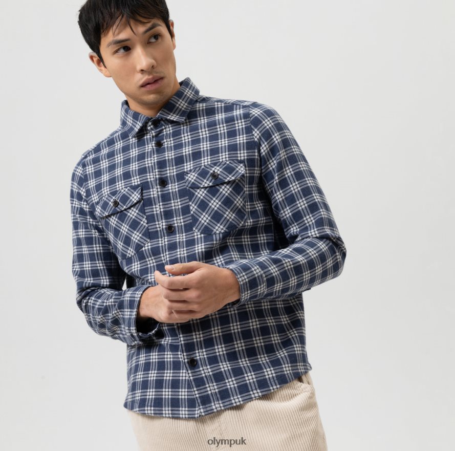 Clothing OLYMP Casual Overshirt, Casual Shirt, Kent, Marine NZ22L1955