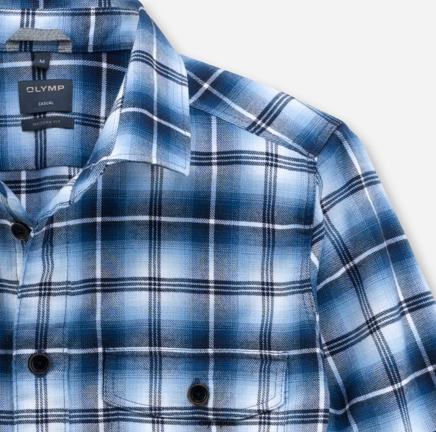 Clothing OLYMP Casual Overshirt, Casual Shirt, Kent, Marine NZ22L1975