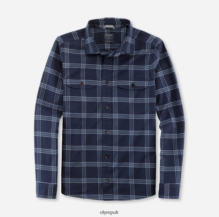 Clothing OLYMP Casual Overshirt, Casual Shirt, Kent, Marine NZ22L1976