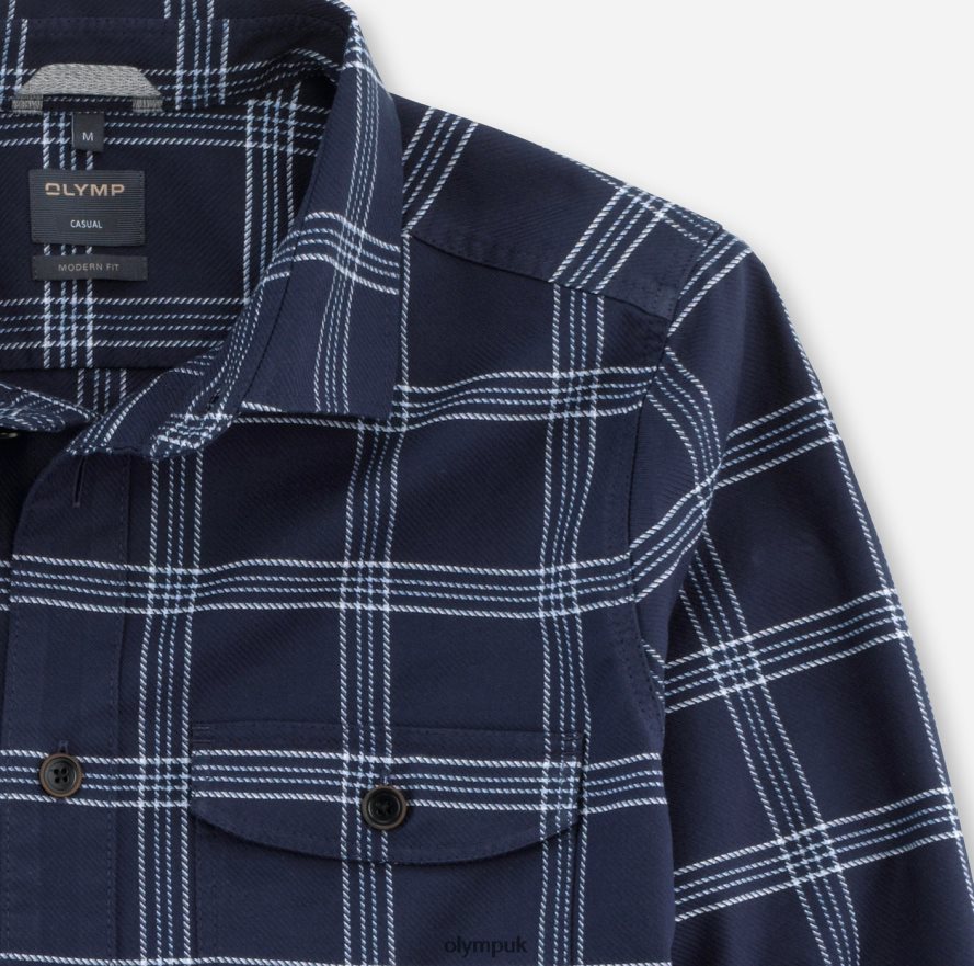 Clothing OLYMP Casual Overshirt, Casual Shirt, Kent, Marine NZ22L1976