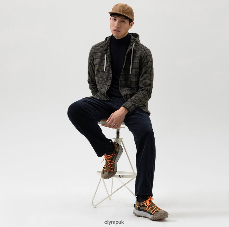 Clothing OLYMP Level Five Smart Casual Overshirt, Casual Shirt, Hood, Olive NZ22L1979