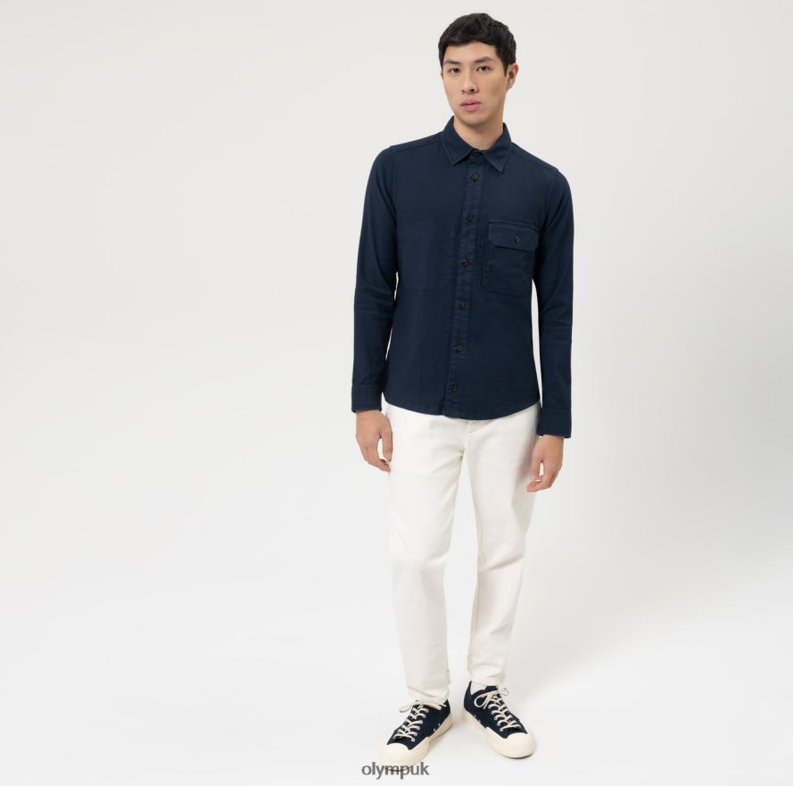 Clothing OLYMP Level Five Smart Casual Overshirt, Casual Shirt, Marine NZ22L1957