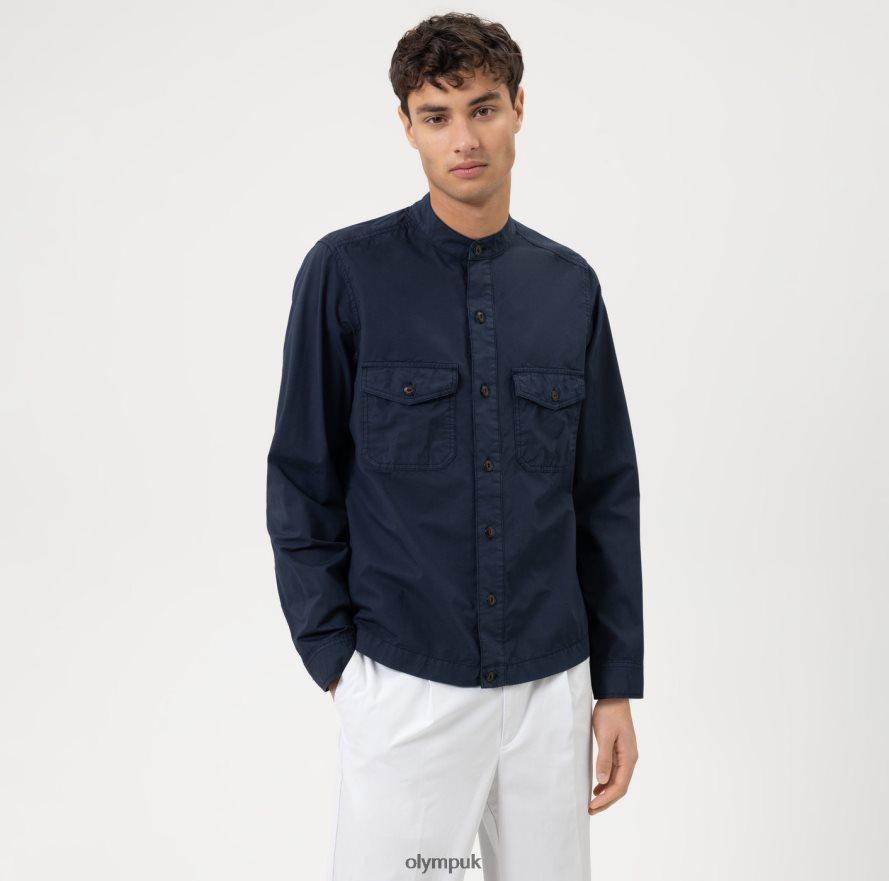 Clothing OLYMP Level Five Smart Casual Overshirt, Casual Shirt, Marine NZ22L1962