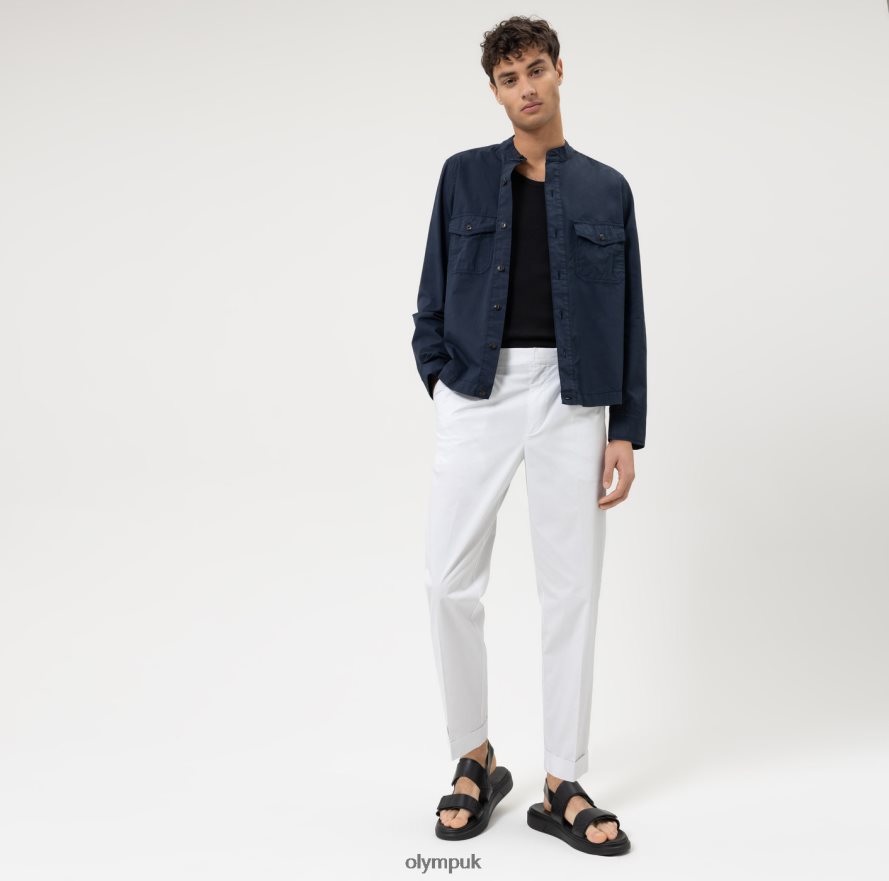 Clothing OLYMP Level Five Smart Casual Overshirt, Casual Shirt, Marine NZ22L1962