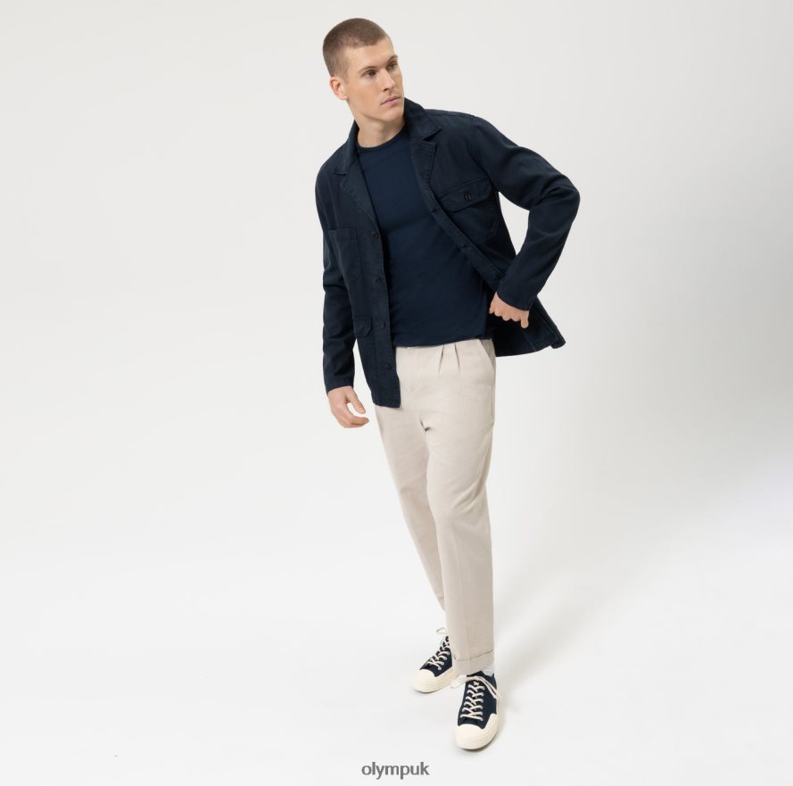 Clothing OLYMP Level Five Smart Casual Overshirt, Casual Shirt, Marine NZ22L1971