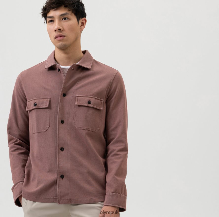 Clothing OLYMP Level Five Sweat Overshirt, Reddish Brown NZ22L1985