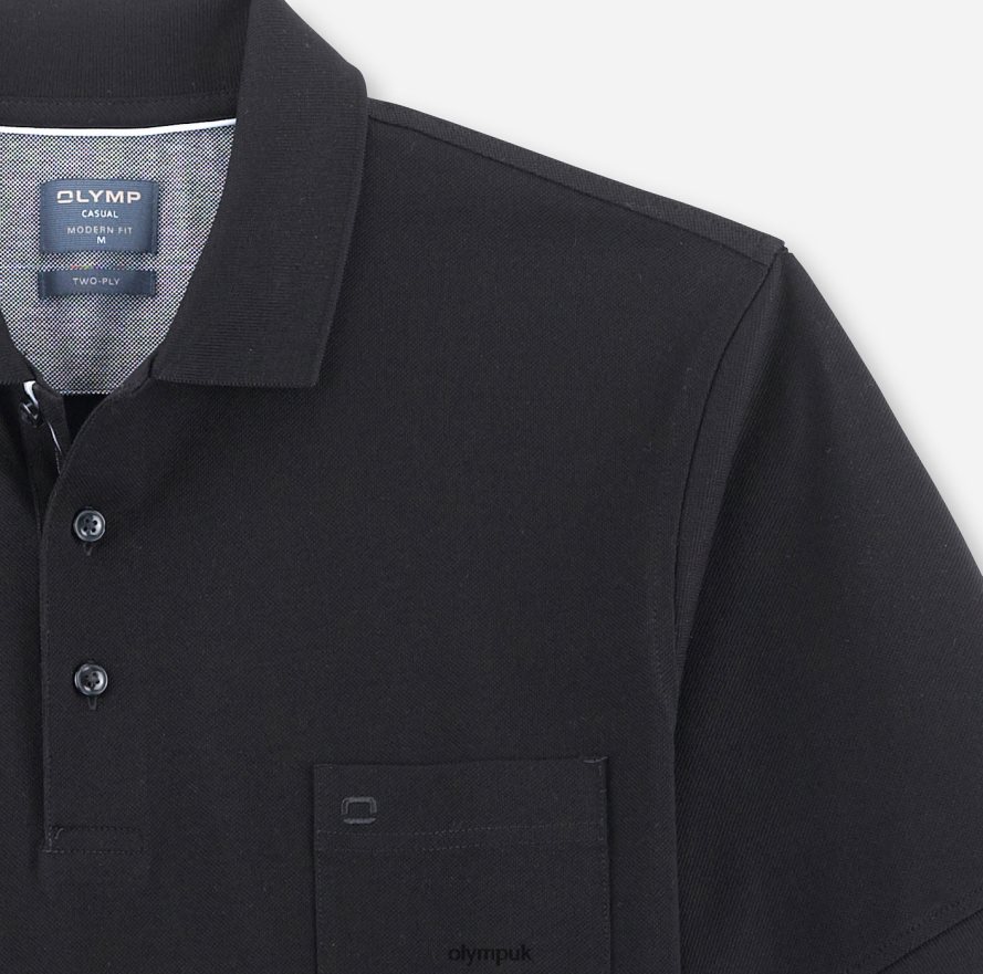 Clothing OLYMP Casual Modern Fit, Polo, Black NZ22L2067