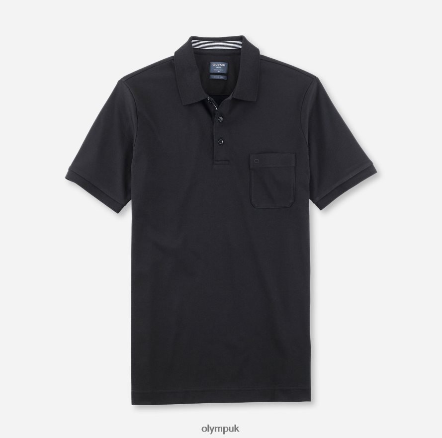 Clothing OLYMP Casual Modern Fit, Polo, Black NZ22L2074