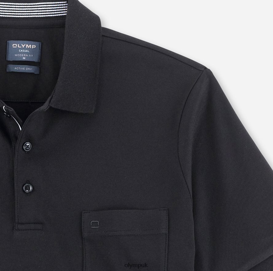 Clothing OLYMP Casual Modern Fit, Polo, Black NZ22L2074