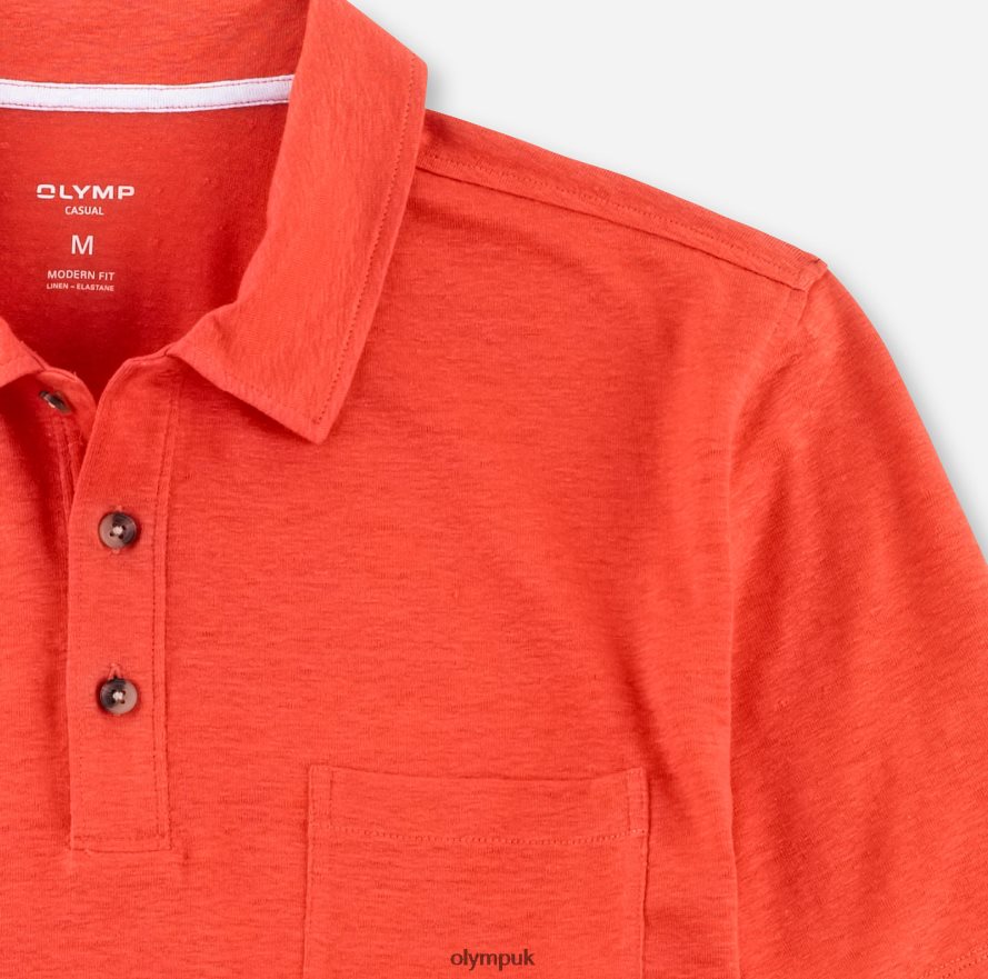 Clothing OLYMP Casual Modern Fit, Polo, Brick Red NZ22L2136