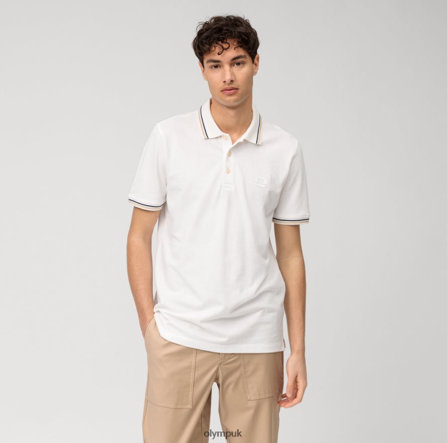 Clothing OLYMP Casual Modern Fit, Polo, Off White NZ22L2145