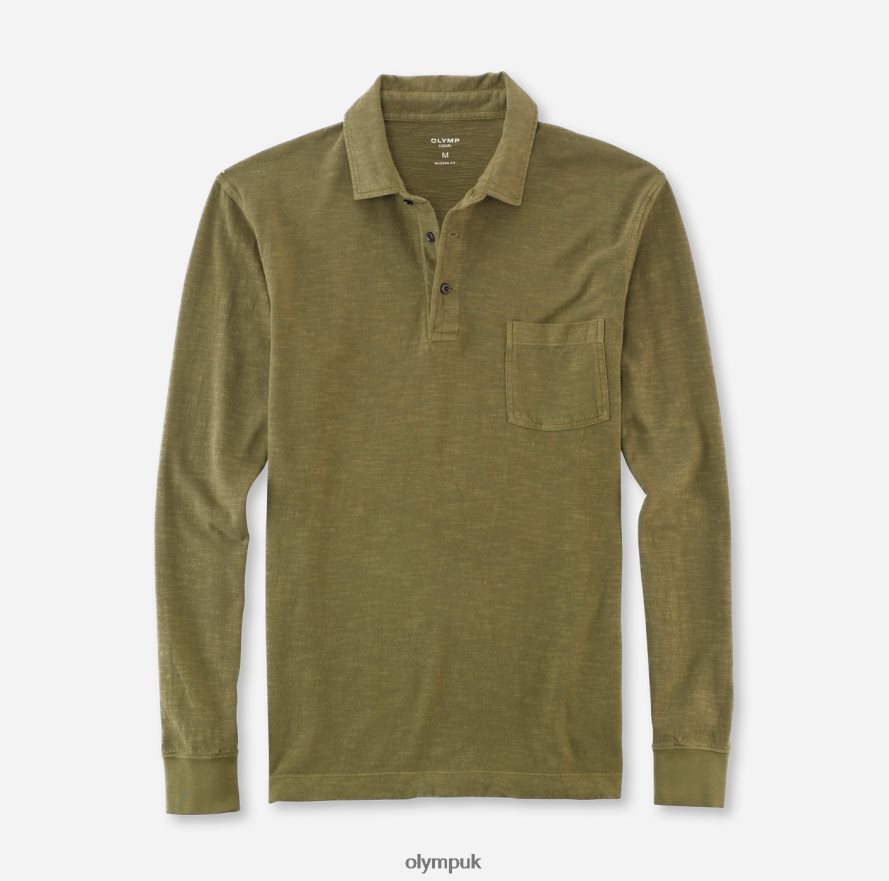 Clothing OLYMP Casual Modern Fit, Polo, Olive NZ22L2137