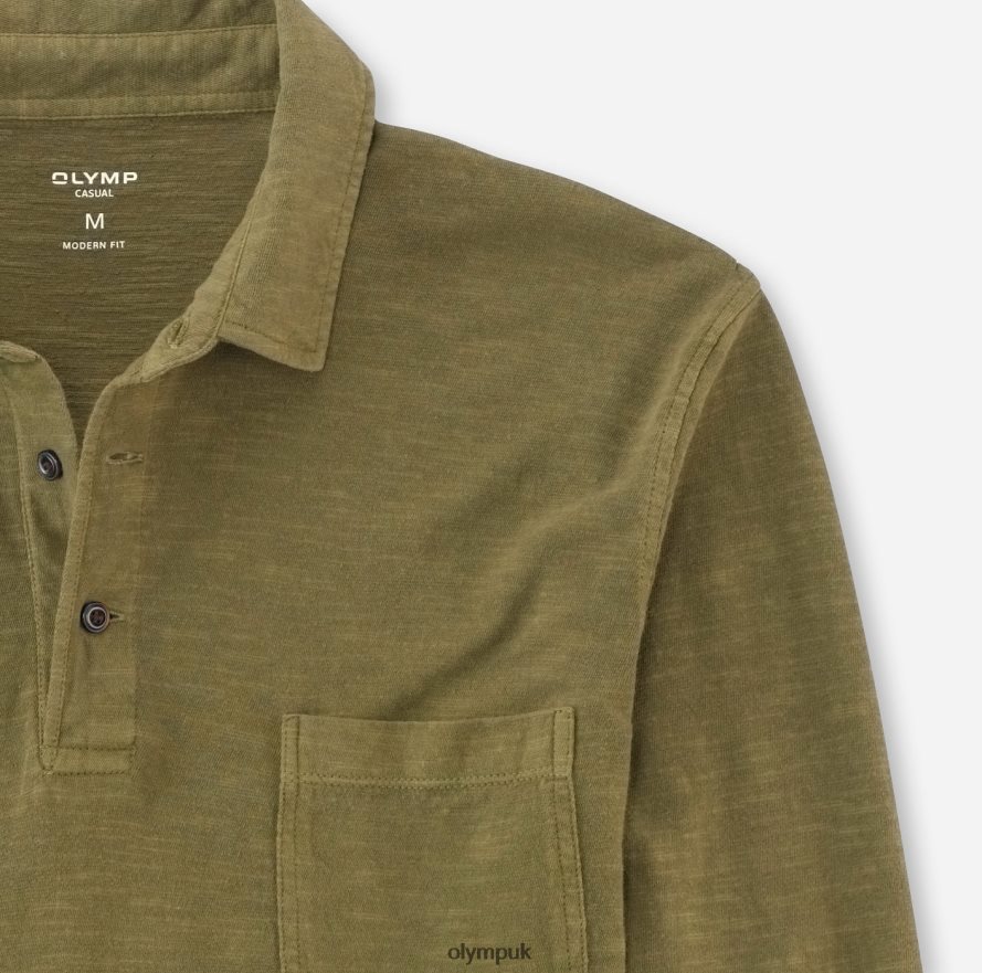 Clothing OLYMP Casual Modern Fit, Polo, Olive NZ22L2137