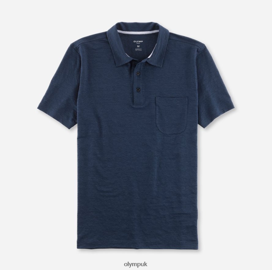 Clothing OLYMP Casual Modern Fit, Polo, Smoke Blue NZ22L2091