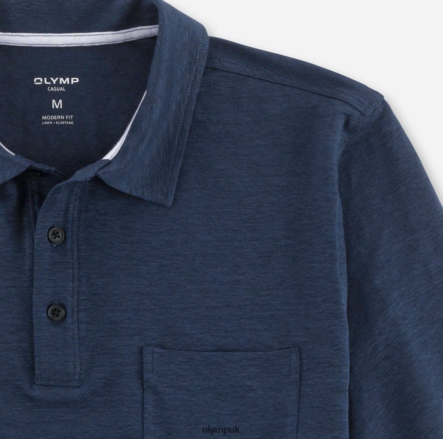 Clothing OLYMP Casual Modern Fit, Polo, Smoke Blue NZ22L2091