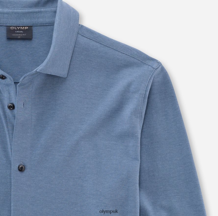Clothing OLYMP Casual Modern Fit, Polo, Smoke Blue NZ22L2113