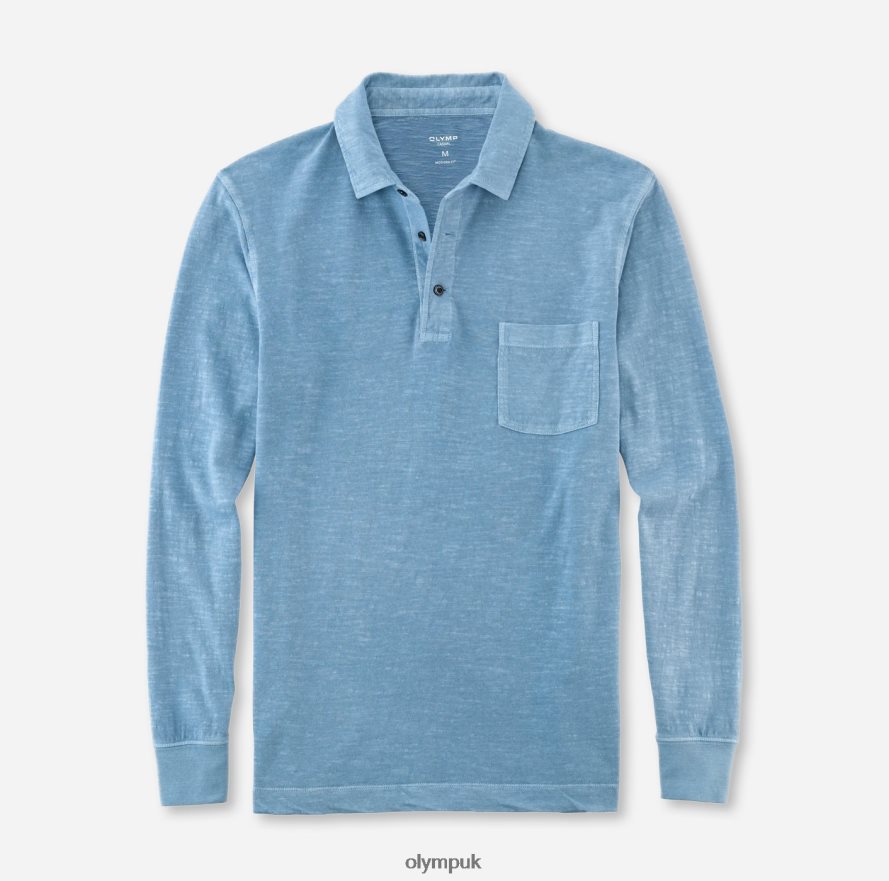Clothing OLYMP Casual Modern Fit, Polo, Smoke Blue NZ22L2132