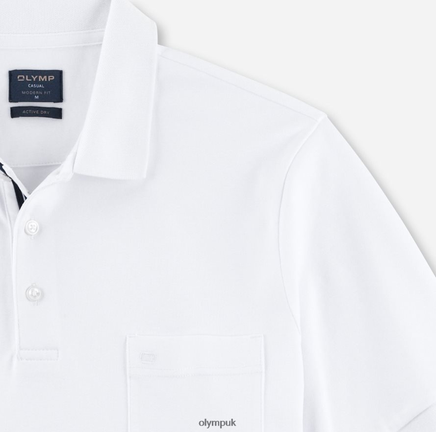 Clothing OLYMP Casual Modern Fit, Polo, White NZ22L2076