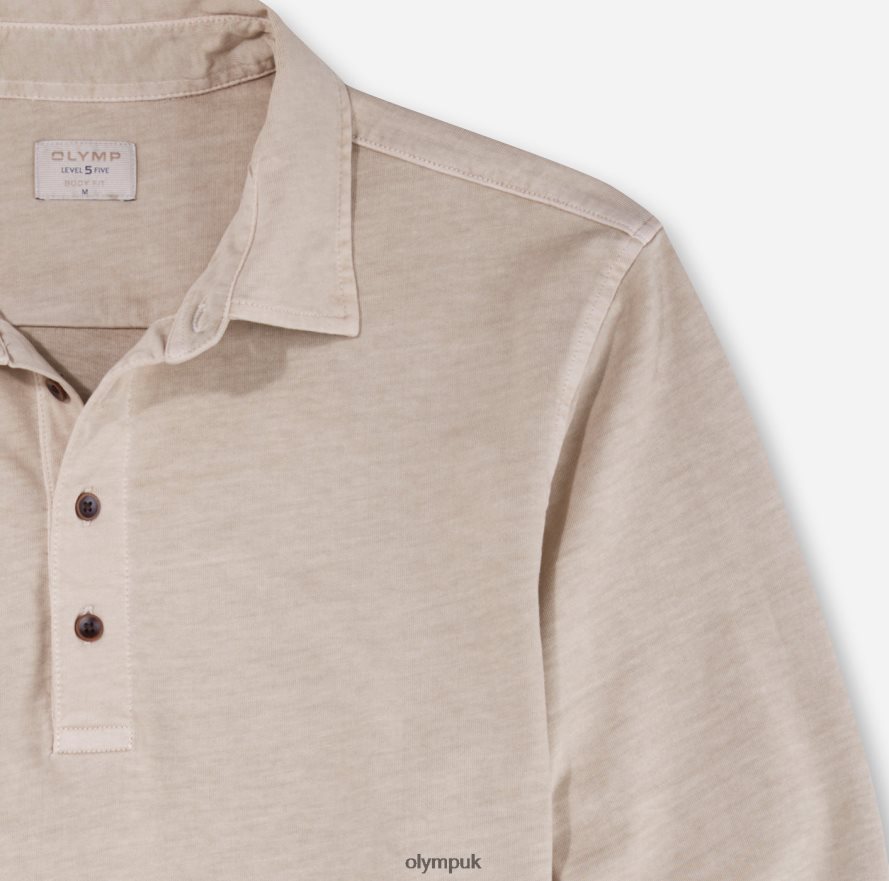 Clothing OLYMP Level Five Casual Body Fit, Polo, Beige NZ22L2106