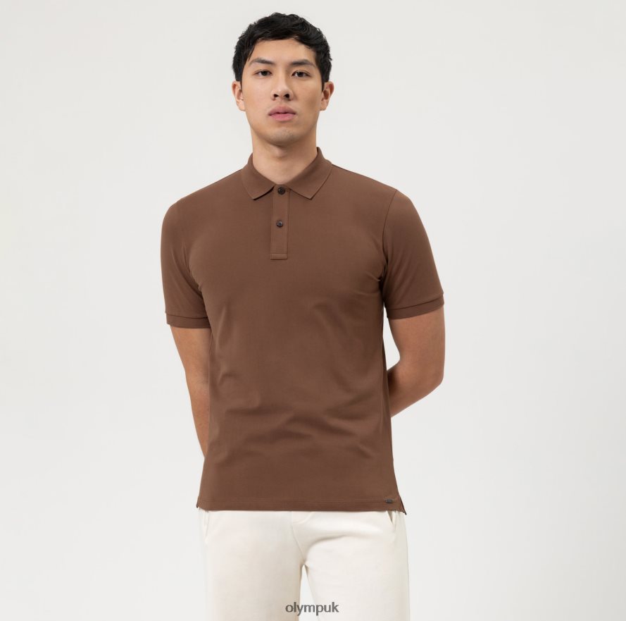 Clothing OLYMP Level Five Casual Body Fit, Polo, Brown NZ22L2099