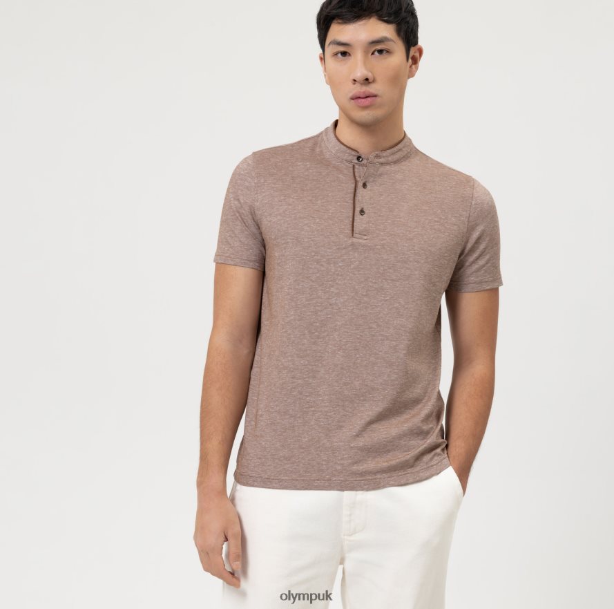Clothing OLYMP Level Five Casual Body Fit, Polo, Brown NZ22L2127