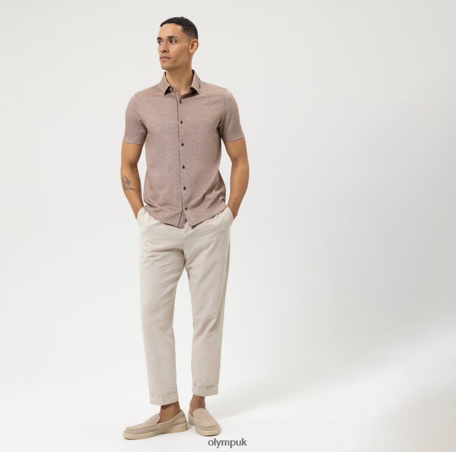 Clothing OLYMP Level Five Casual Body Fit, Polo, Brown NZ22L2144