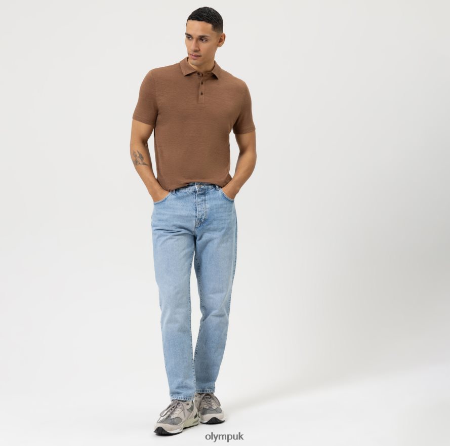 Clothing OLYMP Level Five Casual Body Fit, Polo, Brown NZ22L2161