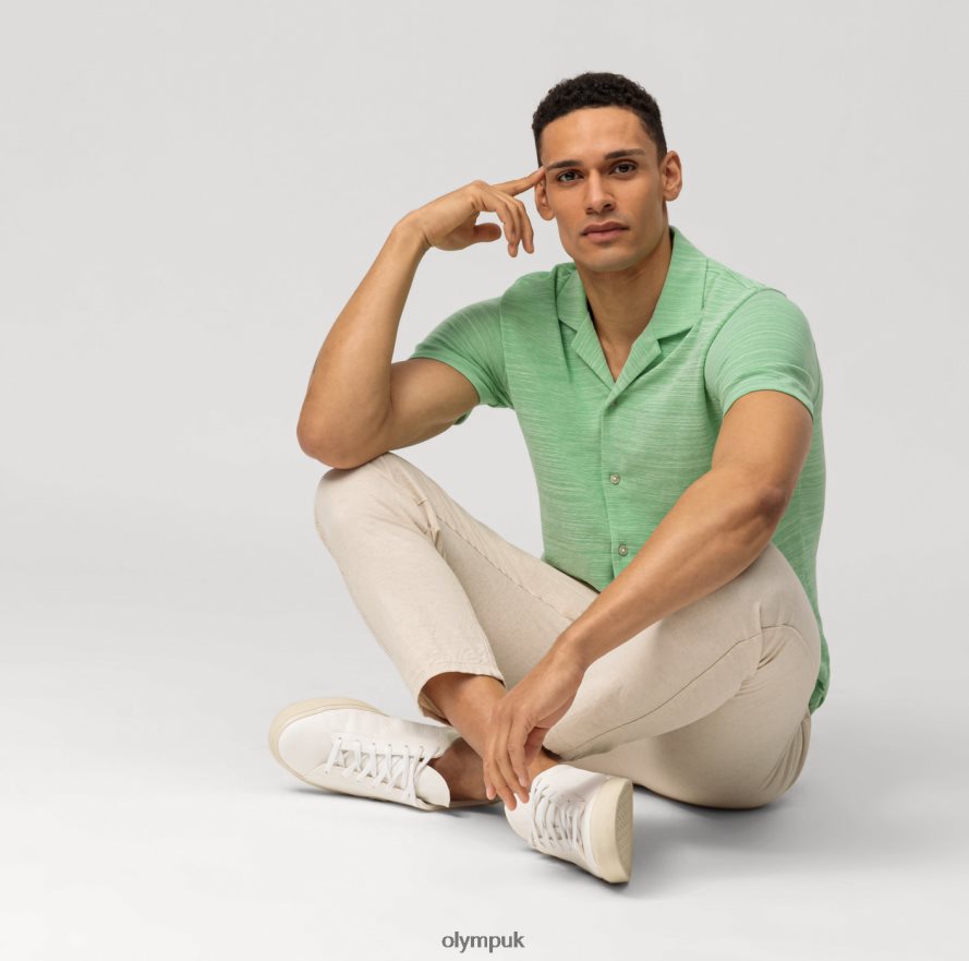 Clothing OLYMP Level Five Casual Body Fit, Polo, Crystal Green NZ22L2110