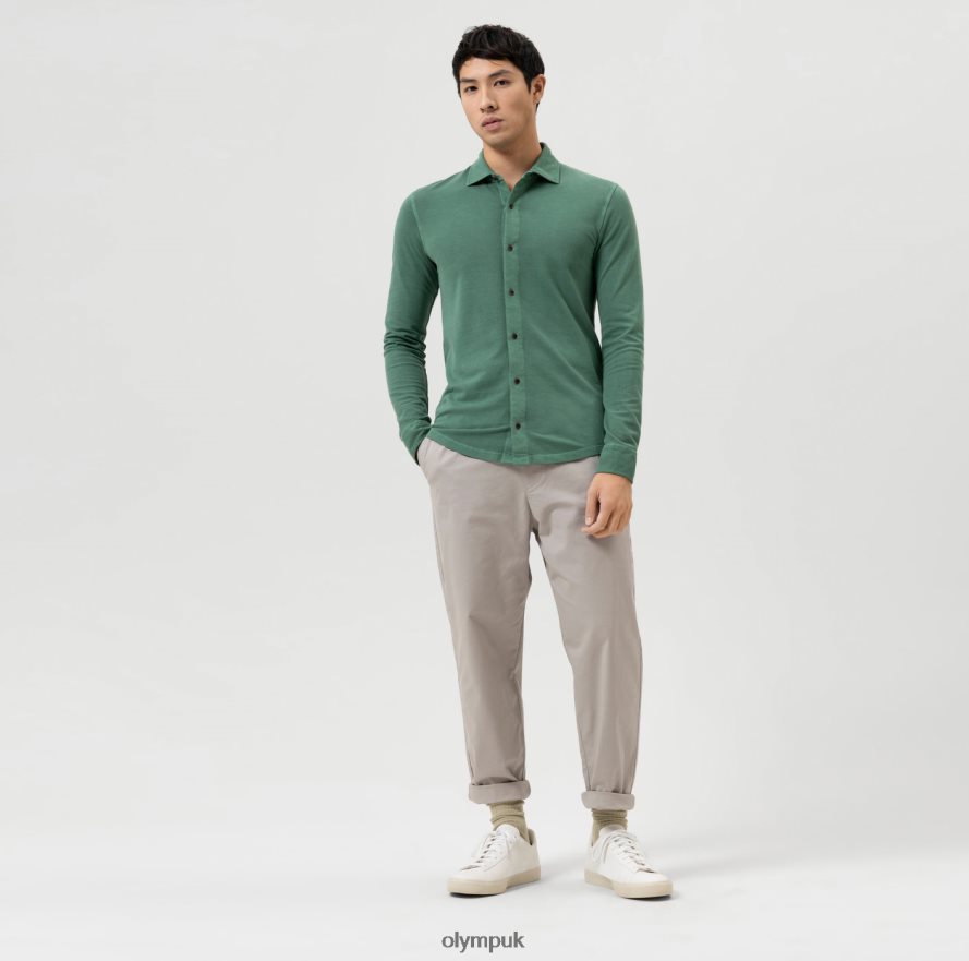 Clothing OLYMP Level Five Casual Body Fit, Polo, Green NZ22L2114