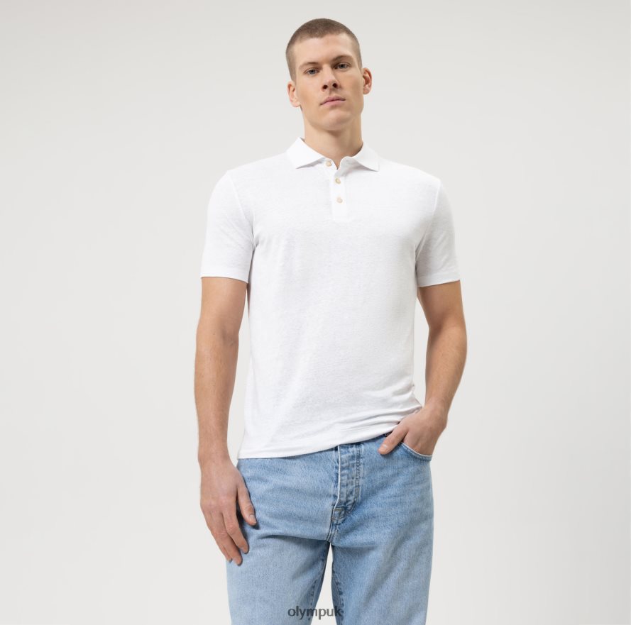 Clothing OLYMP Level Five Casual Body Fit, Polo, Off White NZ22L2148