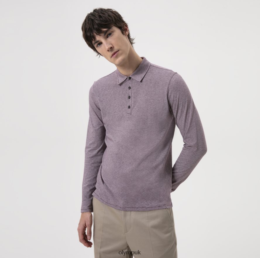 Clothing OLYMP Level Five Casual Body Fit, Polo, Plum NZ22L2182