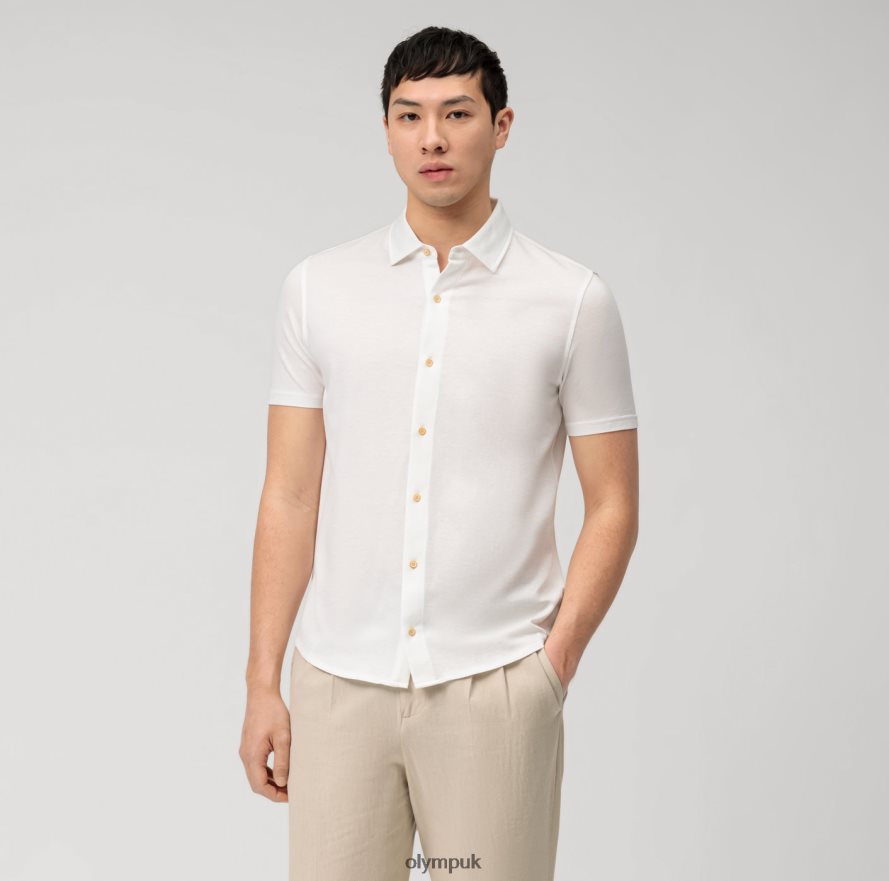 Clothing OLYMP Level Five Casual Body Fit, Polo, White NZ22L2094